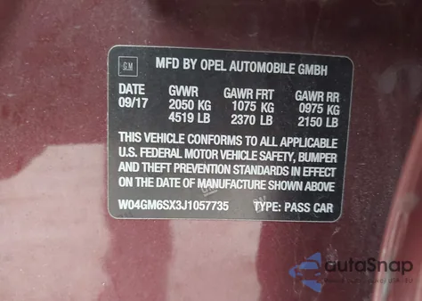 2018 Buick Regal Sportback Preferred Ii z USA, uszkodzony, nr VIN W04GM6SX3J1057735